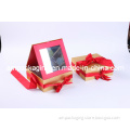 Red Foldable Cardboard Packaging Box for Cosmetic with Mirror Insert